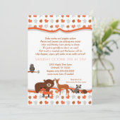 Woodland Creatures Fall Neutral Baby SPRINKLE Invitation (Standing Front)