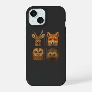 Woodland Creatures Forest Animals Deer Fox Owl Hed iPhone 15 Case