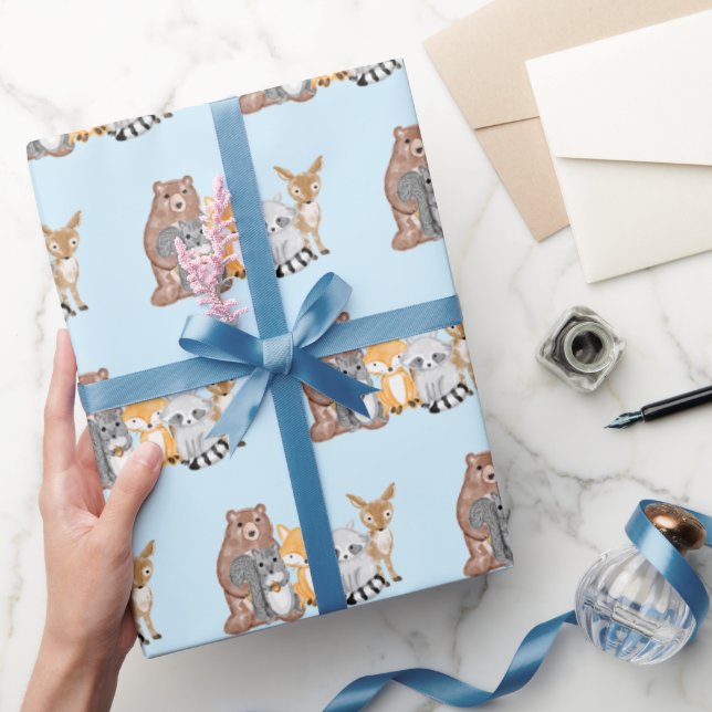 Woodland Creatures Forest Animals  Wrapping Paper (Gifting)