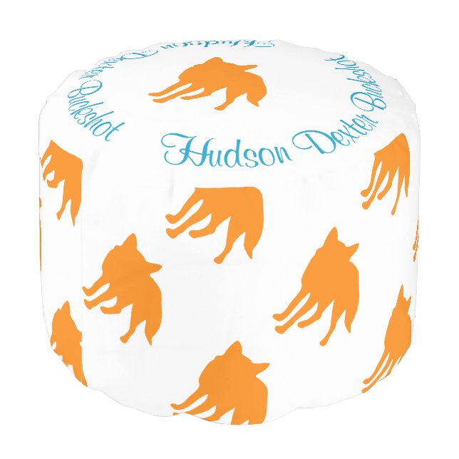Woodland Creatures Fox Nursery Decor Pouf (Angled Back)