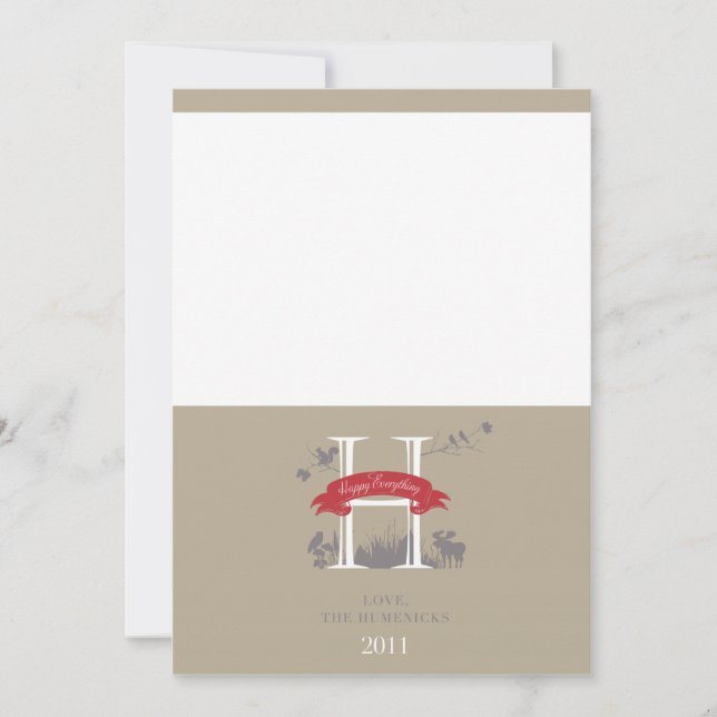 Woodland Creatures Holiday Card (Front)