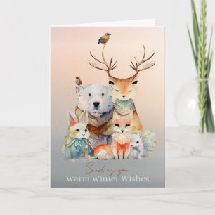Woodland Creatures Holiday Card