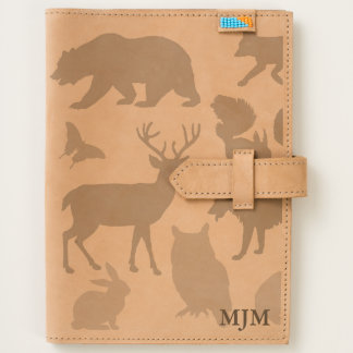 Woodland Creatures Monogram Leather Journal