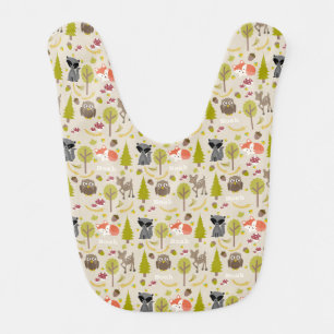 Woodland Creatures Personalized Baby Bib
