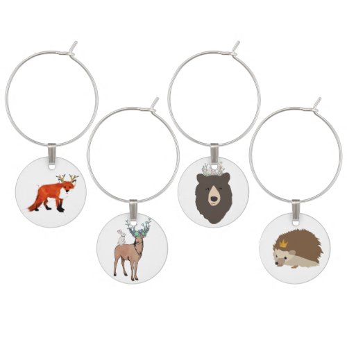 Woodland Creatures Wine Charms