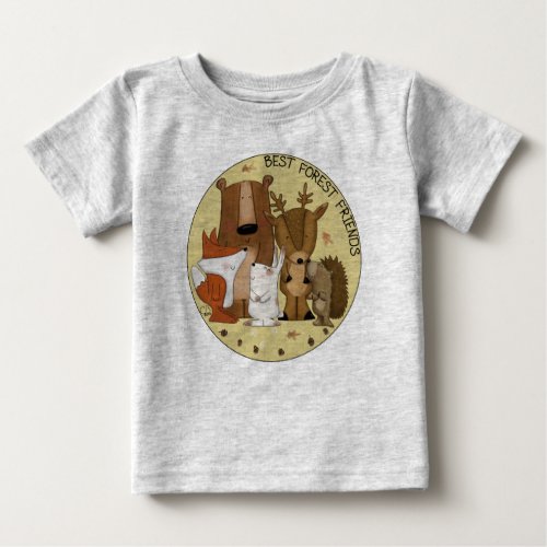 Woodland Crew_Best Forest Friends Individual Baby T_Shirt