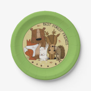 Woodland Crew-Best Forest Friends/ Individual Paper Plates