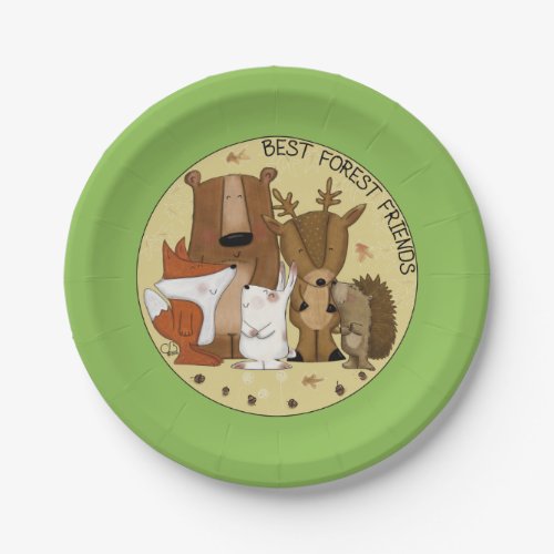 Woodland Crew_Best Forest Friends Individual Paper Plates