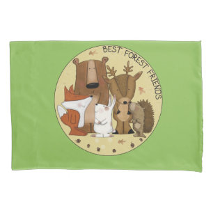 Woodland Crew-Best Forest Friends/ Individual Pillow Case