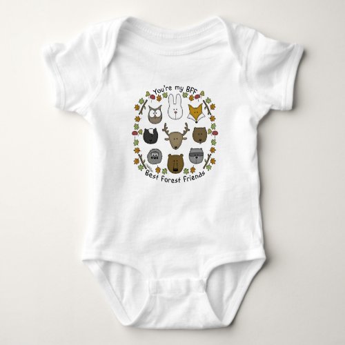 Woodland Critters_Best Forest Friends Baby Bodysuit