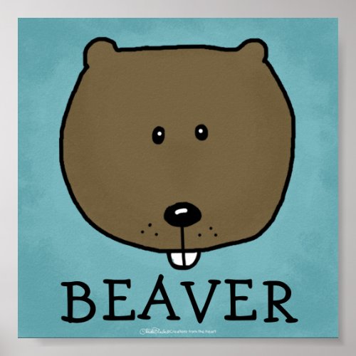 Woodland Critters_Best Forest Friends_Beaver Poster