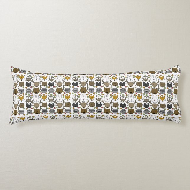 Woodland Critters-Best Forest Friends Body Pillow (Front)