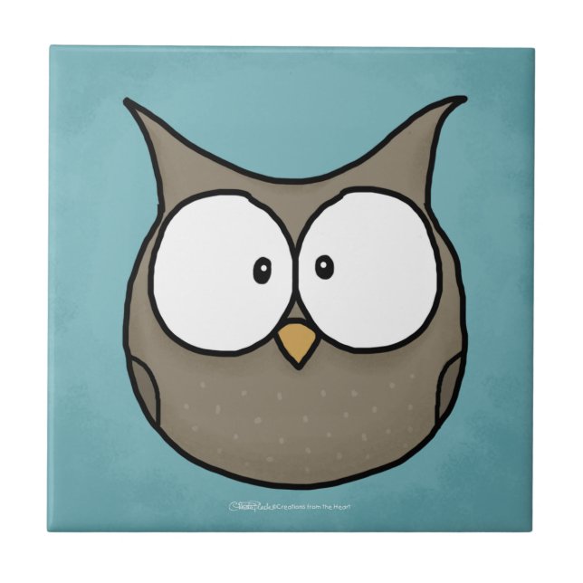 Woodland Critters-Best Forest Friends-Owl Ceramic Tile (Front)