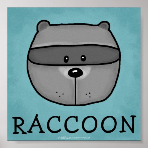 Woodland Critters_Best Forest Friends_Raccoon Poster