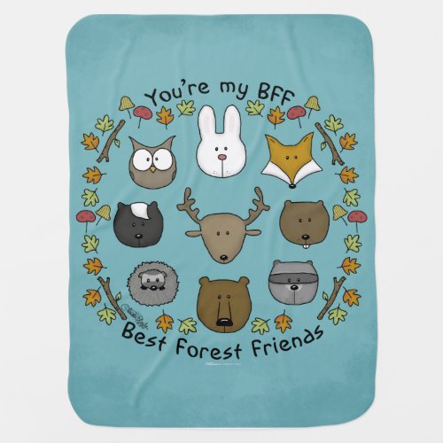 Woodland Critters_Best Forest Friends Receiving Blanket