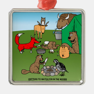 Woodland Critters Metal Ornament