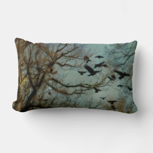 Woodland Crows Lumbar Pillow