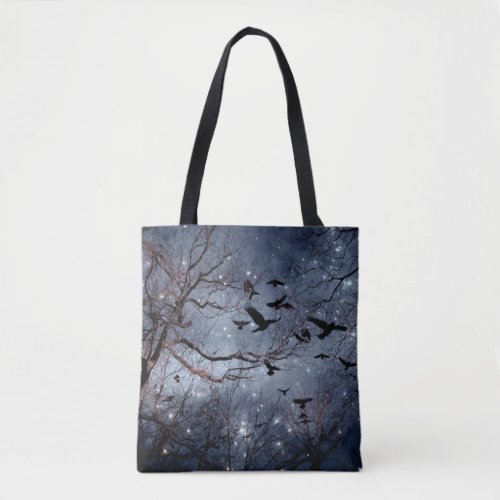 Woodland Crows Tote Bag