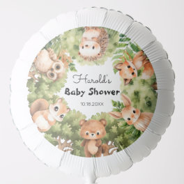 Woodland Cute Forest Animals Boy Baby Shower Balloon