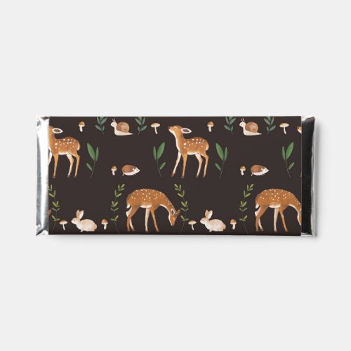 Woodland Dark Fawn Rabbit Snail Hershey Bar Favors