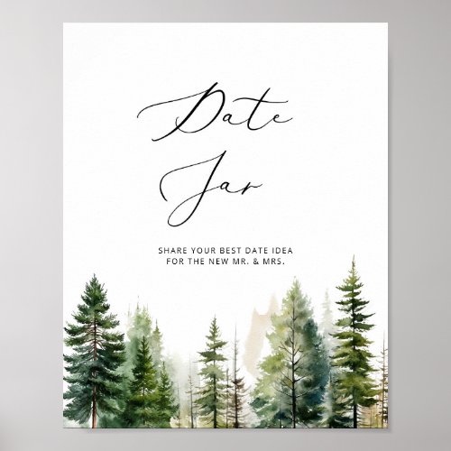 Woodland date night ideas Date jar bridal game Poster