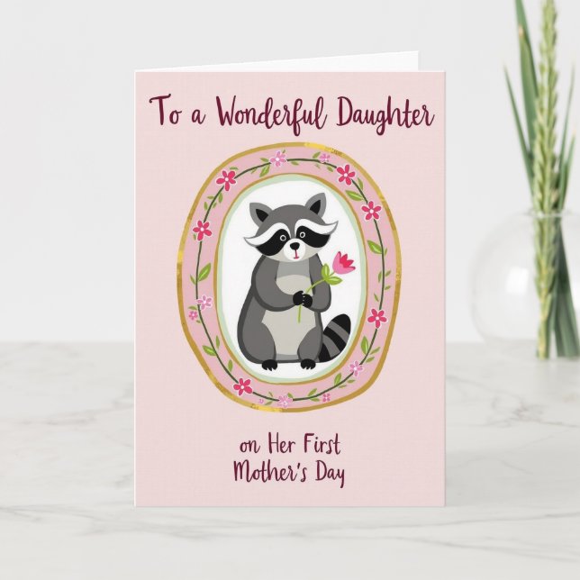 Woodland Daughter Mothers Day Card (Front)
