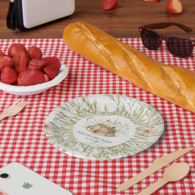 Woodland Deer | Animal Baby Shower Paper Plates (Picnic)