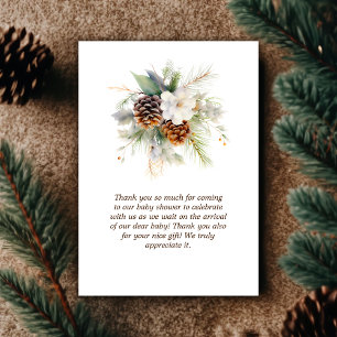 Woodland Deer Animal Baby Shower Thank You Card