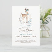 Woodland Deer Baby Shower Invitation (Standing Front)