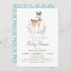 Woodland Deer Baby Shower Invitation