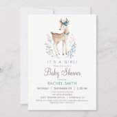 Woodland Deer Baby Shower Invitation (Front)