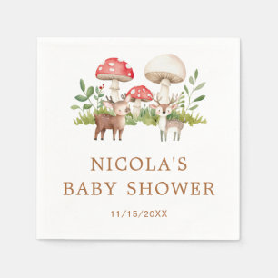 Woodland Deer Baby Shower Napkins