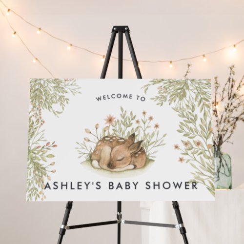 Woodland Deer  Baby Shower Welcome Sign