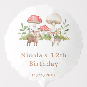 Woodland Deer Birthday Party Balloon