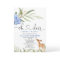 Woodland deer blue floral greenery boy baby shower
