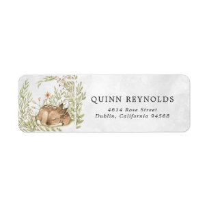 Woodland Deer   Forest Baby Return Address Label