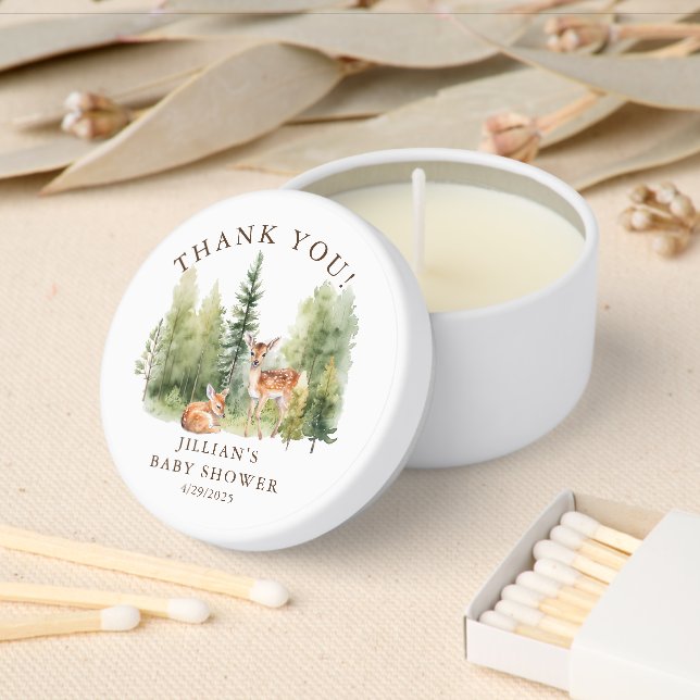 Woodland Deer Mini Candle Favors (Insitu)