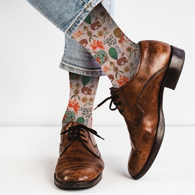 Woodland deer pattern socks (Creator Uploaded)