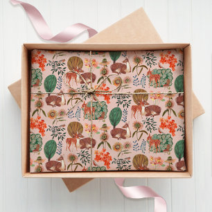 Woodland deer pattern tissue paper