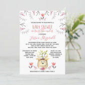 Woodland Deer Plant Baby Shower Across the Miles Invitation (Standing Front)