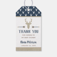 Woodland Deer Thank You Tag, Antlers, Baby Shower Gift Tags