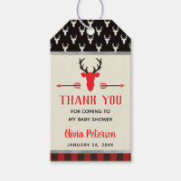 Woodland Deer Thank You Tag, Antlers, Baby Shower Gift Tags