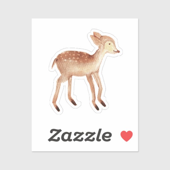 Woodland Deer Watercolor Sticker (Sheet)
