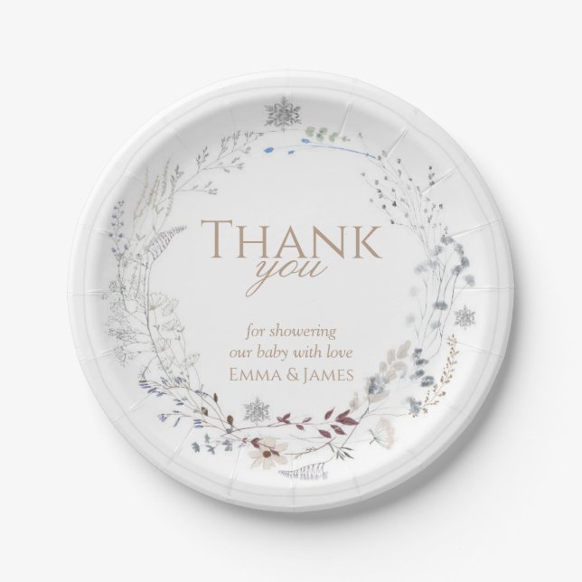 Woodland Deer & Wildflower Paper Plates (Front)