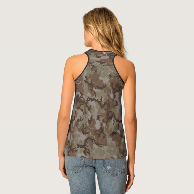Woodland Desert Camouflage Tank Top (Back Full)