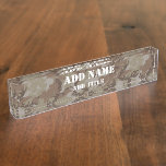 Woodland Desert Military Camouflage Desk Name Plate