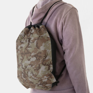 Woodland Desert Military Camouflage Drawstring Bag