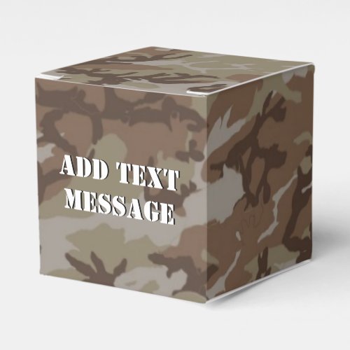 Woodland Desert Military Camouflage Favor Boxes