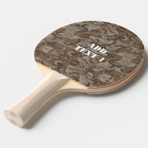 Woodland Desert Military Camouflage Ping-Pong Paddle
