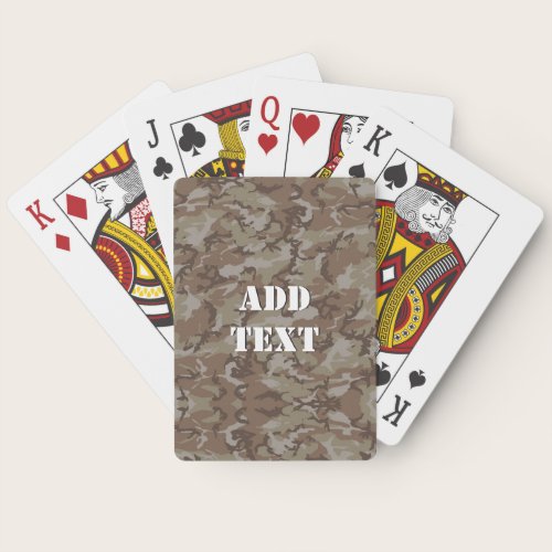 Woodland Desert Military Camouflage Poker Cards Woodland Desert Military Camouflage Poker Cards
